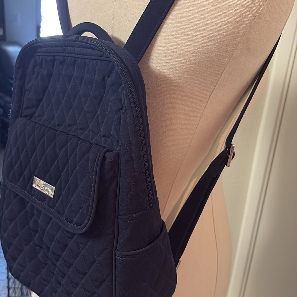 Vera Bradley Essential Compact Backpack Navy Blue - image 8